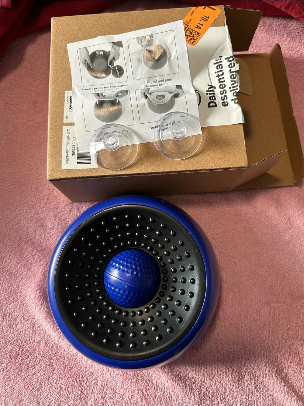Blue Slow-Feed Dog Bowl